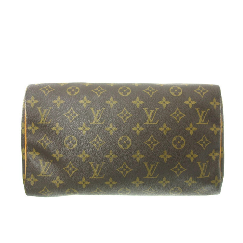 LOUIS VUITTON Speedy Handbag Boston Bag Monogram Canvas Brown Gold - Picture 3 of 8